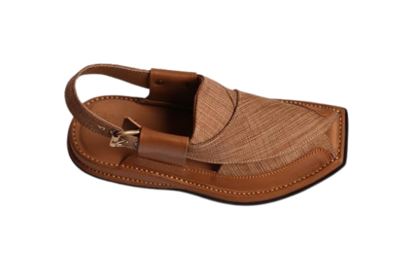 Peshawari Chappal | Textured Fabrics | Brown